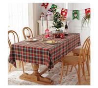 Nappe Noel Nappe de décoration de noël à Carreaux, Couleur tissée en Polyester et Coton, Couverture de Table Rouge Vert for décoration de fête à Domicile(Brown,140x300)