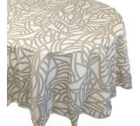 Nappe ovale 170x240 cm BAHIA gris Fusain 100% coton + enduction acrylique