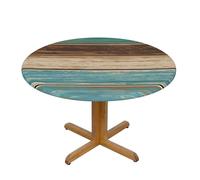 Nappe ovale en bois rustique facile à nettoyer, résistante aux taches, accessoires de table de salle à manger, protection de table pour la maison