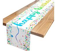 Nappe Papier 35x180 cm Nappe Anniversaire, Nappe Jetable Joyeux Anniversaire, Nappe Plastique, Nappe Papier Anniversaire Garçon et Fille Durable écologique et Propre Ajoutant Une Touche