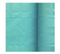 nappe papier damassé 6x1.18m turquoise - dart 147037 Bleu G