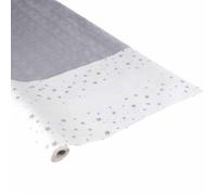 Nappe Papier Damassée Etoile 1,18x5m Argent