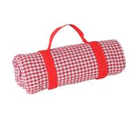 Les Jardins de la Comtesse - Nappe de Picnic Vichy Rouge - Coton et Revers Etanche Polyester - 140 x 140 cm - 2/4 Personnes - Tapis/Couverture de Picnic Pliable livrée avec Porte-Nappe