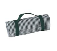 Les Jardins de la Comtesse - Nappe de Picnic Carrée Vichy Vert Foncé - Coton et Revers Etanche Polyester - 140x140cm - 2/4 Personnes - Tapis/Couverture de Picnic Pliable et livrée avec Porte-Nappe