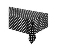 Unique Party - 50260 - Nappe - Plastique à Pois - 2,74 x 1,37 m - Noir