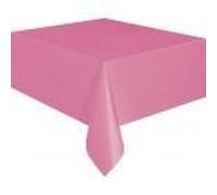 Nappe Plastique - Rectangulaire - 135cm x 270cm - Couleur Rose - Idéale pour Fêtes