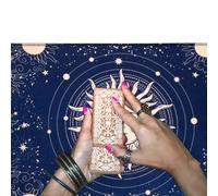 Nappe Pour Cartes De Tarot, Tapis De Jeu En Tissu De Lin Épaississement | Haute Définition Avec Impression Numérique Sun Star 60g Tapis D' Pour Collecte D'énergie Spirituelle Ut