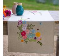 Vervaco Kit de broderie Chemin de table Un printemps joyeux pré-imprimé complet 35 x 95 cm