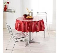 Douceur d'Intérieur – Nappe Cristal – Diamètre 180 cm – Transparent – PVC Uni 15/100E