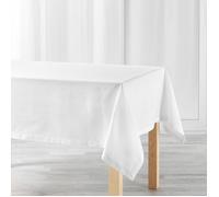 Nappe rectangle 140 x 240 cm coton uni charline Blanc