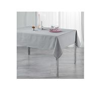 Nappe rectangle 140 x 240 cm polyester applique filiane Gris Douceur d'Intérieur Gris