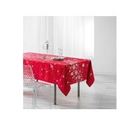 Nappe rectangle 150 x 300 cm polyester imprime argent constellation Rouge