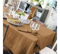 Nappe Rectangle 150x250 cm Gaze de Coton Camel