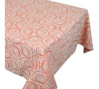 Nappe rectangle 150x350 cm Jacquard 100% coton SPIRALE orange papaye