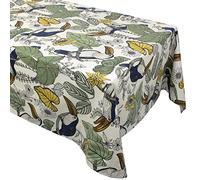 Nappe rectangle 160x350 cm BRESIL vert 100% coton + enduction acrylique