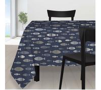 Soleil d'ocre, Cadaques Nappe Anti-tâches Rectangle, Polyester, Multicolore, 140x300 cm