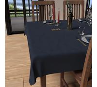 Soleil d'ocre, Luxury Nappe Rectangle Anti-tâches 150x250 cm, Polyester, Bleu Nuit