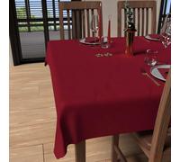 Soleil d'ocre, Luxury Nappe Rectangle Anti-tâches 150x300 cm, Polyester, Rouge