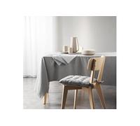 Douceur d'Intérieur - Nappe rectangulaire Mistral - coton recyclé uni - Gris chiné 140 x 240 cm