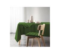 Douceur d'Intérieur – Nappe rectangle Mistral – Coton recyclé uni – Vert 140 x 240 cm
