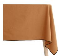 Nappe rectangulaire 100% coton lavé 160x300 cm HONO marron cognac