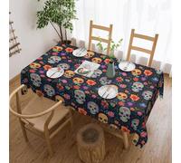 Nappe rectangulaire 137 x 183 cm - Style bohème - Nappe de pique-nique carrée en tissu imperméable pour salle à manger, fête, buffet