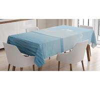 Nappe Rectangulaire 140x220 cm Motif Océan 3D Nappe de Table Vue sur la Mer Tissu Polyester Anti-Taches pour Intérieur Extérieur Jardin Cuisine et Fête 3547v