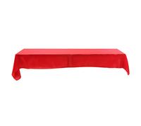 Nappe rectangulaire 145x320cm, housse en tissu pour table résistant aux taches, en polyester lavable - idéale pour les tables de buffet, les réceptions, les repas de fête, mariages et autres(rouge)
