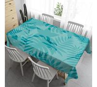 Nappe Rectangulaire 150x300 Polyester - ExtrêMement Doux Nappe de Table - Exterieur Lavable Nappes Anti Tache Rectangle pour Pique Nique Fête Cuisine Salon Restaurant - Feuilles de jungle A8