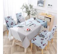 Nappe Rectangulaire Carrée Imperméable À L'eau Et À L'huile, Housse De Chaise Anti-Brûlure Pour Hôtel, Ensemble De Table Et Chaise