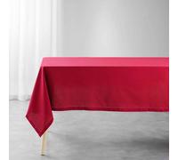 Douceur d'Intérieur – Nappe rectangulaire Charline 140 x 240 cm coton uni rouge