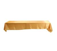 Nappe rectangulaire Couverture Tableau en Tissu de Renversement Nappe de Polyester décoration pour fête Restaurant Mariage 322 * 149cm(Or)