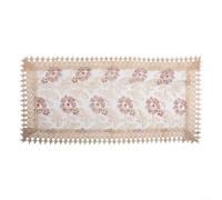 Nappe rectangulaire creuse en dentelle sculptée avec broderie européenne pour table à thé, napperon décoratif pour cuisine, salon, bureau (5)