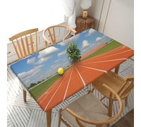 Nappe rectangulaire de 1,5 m pour table de salle à manger - Nappe imprimée à bords élastiques sans plis - 152 x 76 cm