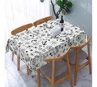 Nappe rectangulaire de tatouages de la vieille école 54 x 72 pouces Couronne de pirate vintage diamant amour espoir lavable anti-rides housse de table anti-déversement résistant à l'huile nappe en p