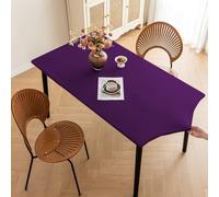 Nappe rectangulaire douce - Très extensible - Protection imperméable avec bord élastique - Facile à nettoyer - Violet - 90 x 140 cm