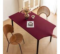 Nappe rectangulaire douce - Très extensible - Protection imperméable avec bord élastique - Facile à nettoyer - Rouge - 60 x 120 cm