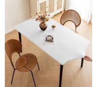 Nappe rectangulaire douce - Très extensible - Protection imperméable avec bord élastique - Facile à nettoyer - Blanc - 70 x 120 cm