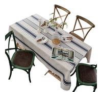 Nappe rectangulaire en coton et lin anti-plis pour salle à manger de ferme, nappe lavable en tissu décoratif pour salons, loisirs créatifs, événements et fêtes