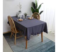 Nappe rectangulaire en coton invisible, couleur unie, simple et lavable, adaptée aux enfants, décoration de table pour salle à manger, 140 x 180 cm, parfaite pour la maison et les événements