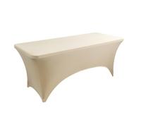 Nappe rectangulaire en élasthanne - Extensible - Lavable - Pour événements, mariages, banquets et fêtes - Champagne - 183 x 75 x 75 cm