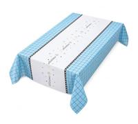 Nappe Rectangulaire en Imperméable , Carreaux anglais bleus , 137x180 cm | Finition antitache, Nappe à essuyer, Utilisation le, Pr professionnels