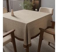 Nappe Rectangulaire En Lin, Coloris Uni, Imitation Peau De Mouton, Imperméable, Résistante À L'huile Et À La Chaleur, Idéale For Les Tables À Manger(B,100X100cm/39.3X39.3in)