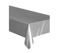 Nappe rectangulaire en plastique argent 137 x 274 cm