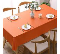Nappe rectangulaire en plastique durable pour cuisine et salle à manger, 40 x 60 cm, parfaite pour la décoration intérieure et extérieure, orange