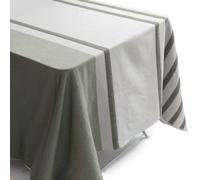 Nappe rectangulaire en polycoton 160x250 cm ASKEL vert Sauge