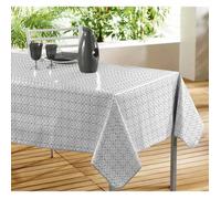 Nappe rectangulaire en PVC à imprimés géométriques - HOME MAISON - Gris - 140 x 240 cm