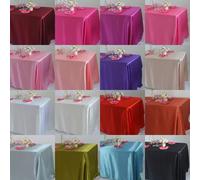 Nappe Rectangulaire en Satin pour Décoration de Mariage, ixPréChristophe, Noël, Restaurant, Banquet, Gril de Table (Blanc/Rouge) Olive Green