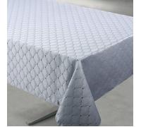 Nappe rectangulaire extérieure esprit bord de mer Gris clair 145x240 cm