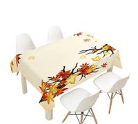 Nappe Rectangulaire, FANSU Nappe de Table Feuille d'érable Imperméable Anti Tache Résistant Lavable Facile d?Entretien Nappe pour Fête Restaurant Cuisine Jardin Décoration (100x140cm,Feuille d'érable)